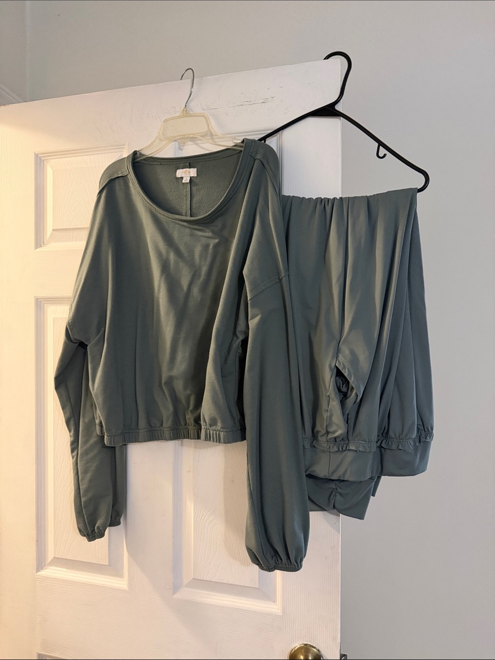 Relaxed Olive Green Track Set Joggers & Top